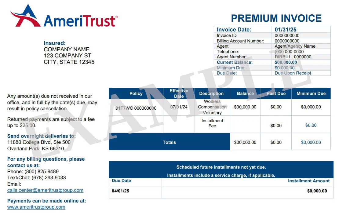 example of color invoice